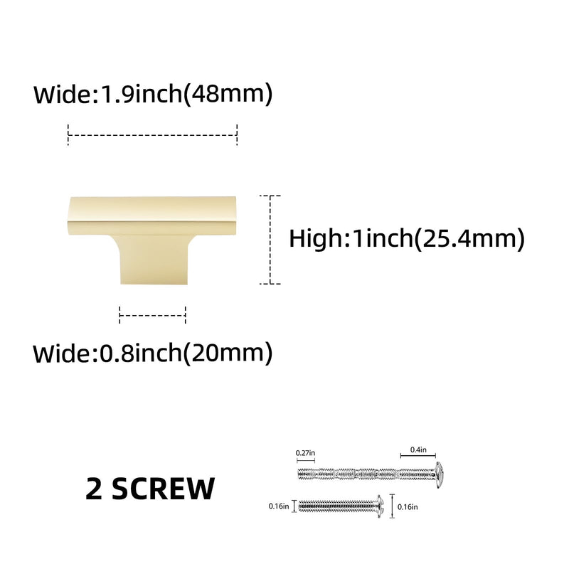 10 Pack Kitchen Cabinet Knobs Brushed Gold Cabinet Knobs Drawer Knobs Solid Kitchen Hardware Single Hole Knob 10