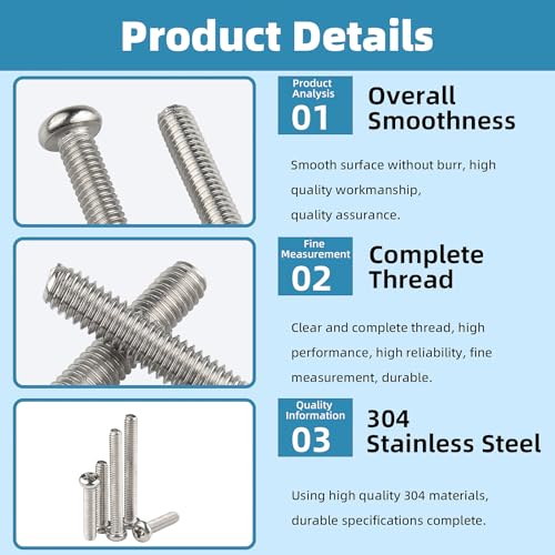  [AUSTRALIA] - Glarks 333Pcs Machine Screw Assortment Kit #4-40 Stainless Steel Phillips Pan Head Assorted Nuts Bolts and Flat Washers Set, 304 Stainless Steel Machine Screws Assortment Set with Storage Case