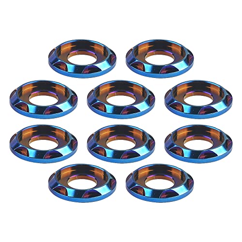 Titanium Washer M5 M6 M8 M10 Spacer Washer (Burnt Blue, M8) Burnt blue