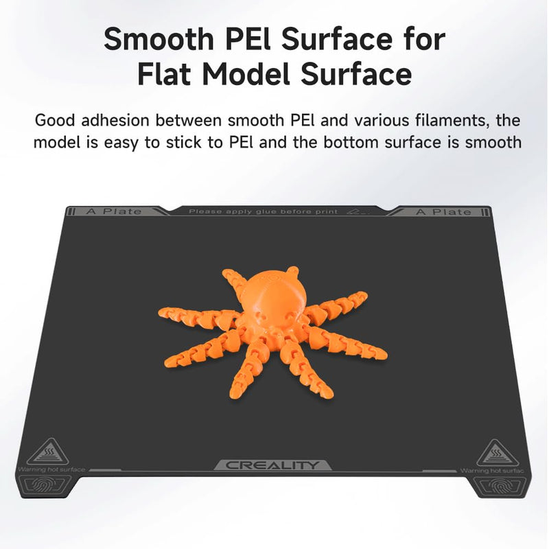 Creality Official K1 Max Build Plate PEI Sheet, 315x310mm Smooth Removable Flexible Spring Surface Excellent Heat Resistance Heated for Ender 3 S1 Plus/K1 Max/Ender 3 V3 Plus(Without Magnetic Base) 315*310mm K1 Max A