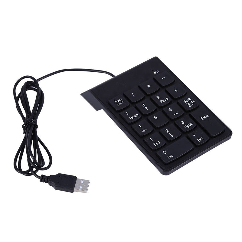 USB Numeric Keypad, 18 Keys Mini Number Pad Plug and Play, Spillproof Dust Proof, with Ergonomic Tilt for Laptop Desktop PC Notebook