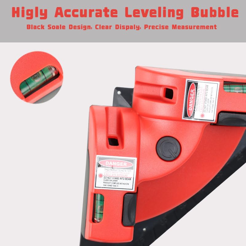 Square Laser Level Right Angle for Flooring & Tile Installation Red