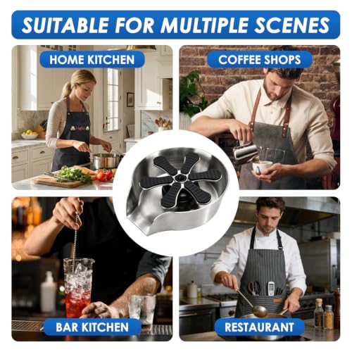 2 in 1 Glass Rinser for Kitchen Sink, Silver
