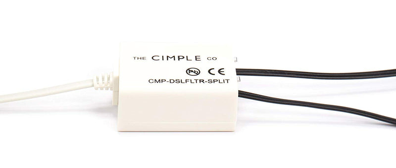 THE CIMPLE CO Modem Phone Filter, 3 Pack, DSL Splitter, 2 Wire, 1 Line, Removes Noise from Phone Lines, for Fax, Landline, Satellite, and Printer, Ivory