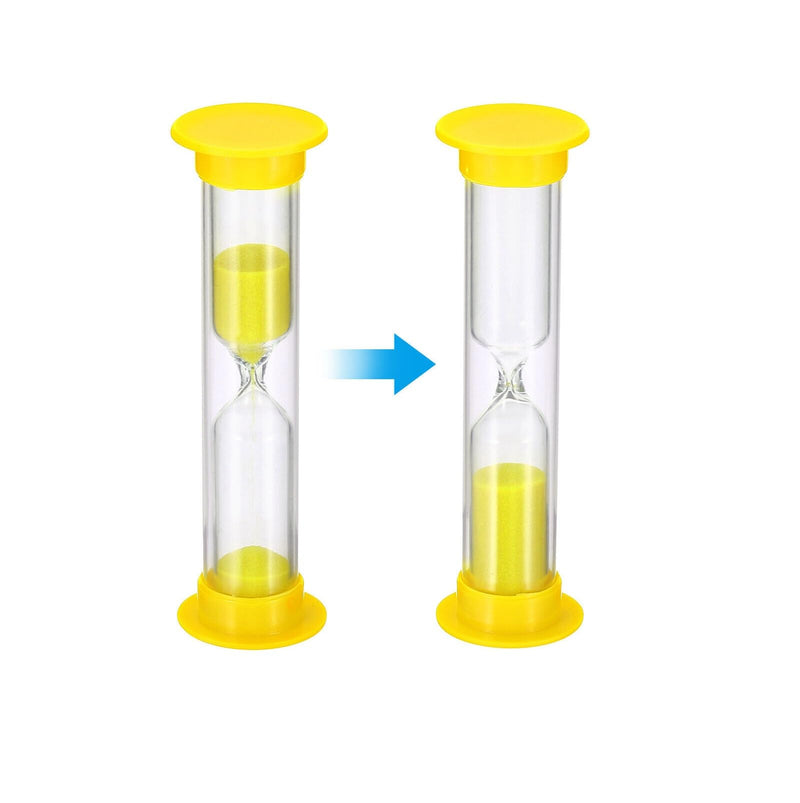 2 Minute Sand Timer, Acrylic Covered Hourglass Count Down Sand Clock Timer for Classroom, Games, Brushing Teeth, Exercising, Yellow (Pack of 48)