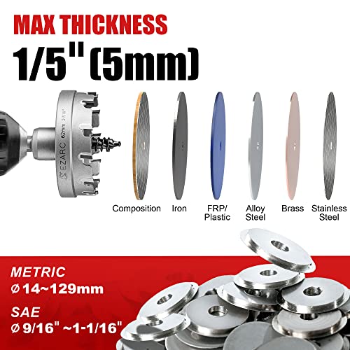 EZARC Carbide Hole Saw Heavy Duty, Hole Cutter for Stainless Steel, Sheet Metal 2-3/4" 70mm 2-3/4" | 70mm Single Pack