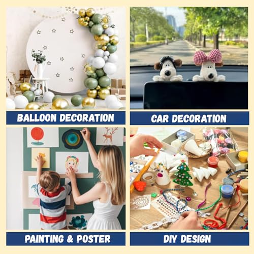 175pcs Double Sided Sticky Dots – Easy to Peel Sticky Dots,Clear Removable Sticky Tack Double Sided Tape Dots for Crafts, Posters, Balloons, and DIY Projects 175