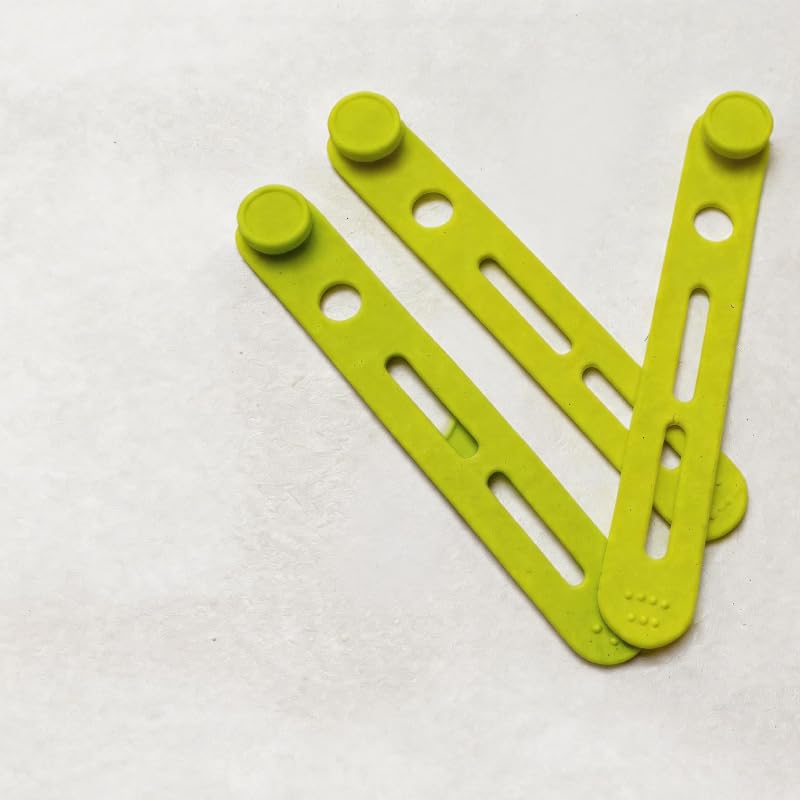 Flexible Silicone Cable Management Strap, Reusable Cord Tie and Organizer for Electronic Wires and Data Cables, Green