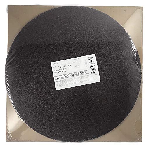 Sungold Abrasives 332055 60 Grit PSA Stick-On Sanding Discs for Stationary Sanders X-Weight Cloth Premium Industrial Aluminum Oxide (3 Pack), 12" 12 in.