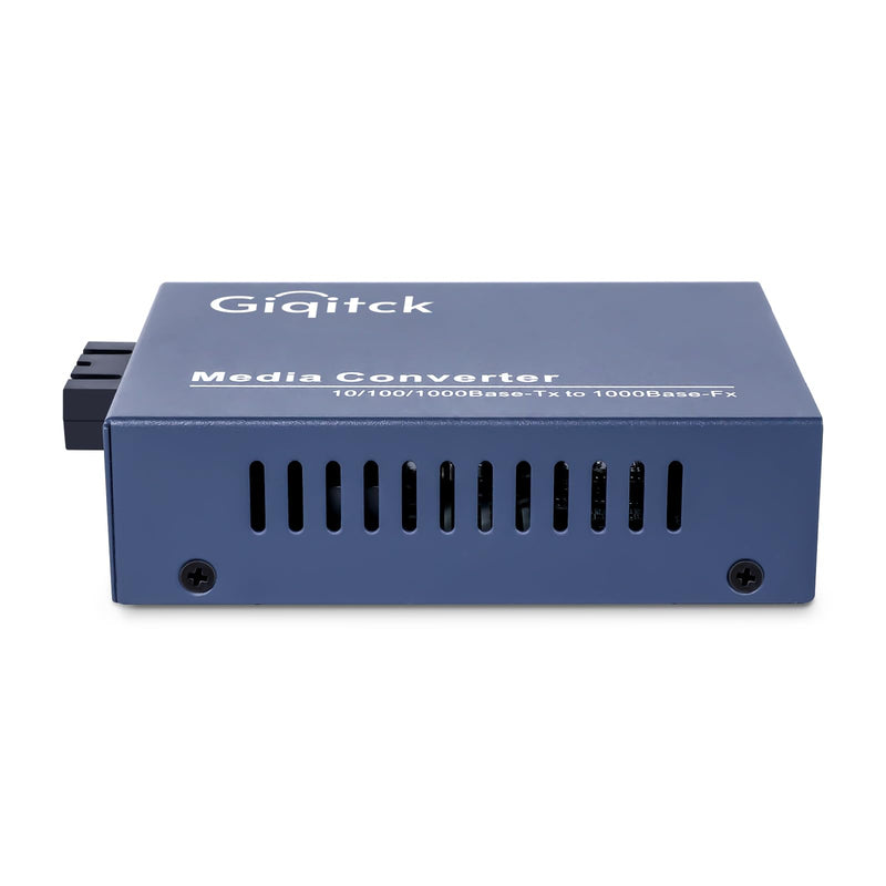 A Pair Ethernet Media Converter, 1.25G Single-Mode Dual SC Fiber Gigabit Media Converter,1x RJ45 Port and 1x SFP Port, 10/100/1000Base-Tx to 1000Base-LX (1310nm, 20km) SMF, 20km, SC x2pcs
