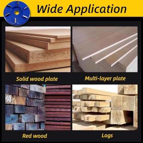 Flat Blade 6 Teeth Chainsaw Mill Cutter Woodworking Blade Tools 90mm Stump Remover Angle Grinder Wood Carving Disc Flat