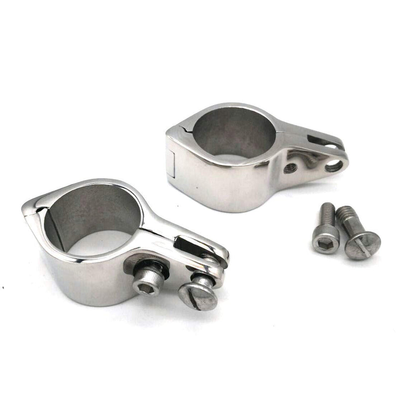 Marine Stainless Steel 316 Boat Bimini Top Hinge 1-1/4" 32mm Rail Mount Bimini Jaw Slide,2 Pack