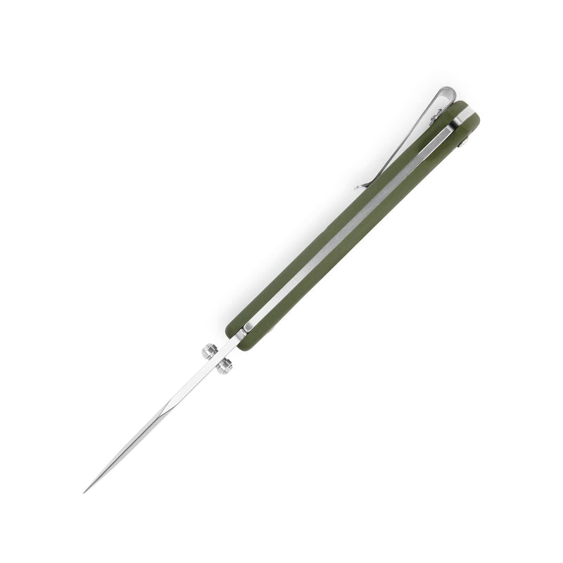 Buck Knives 112 Slim Select Folding EDC Knife, 3” Pocket Knife Blade, Nylon Handle, 420HC Stainless Steel Modified Clip Point Folding Blade, Made in the USA, O. D. Green, 2.5 oz O.D. Green