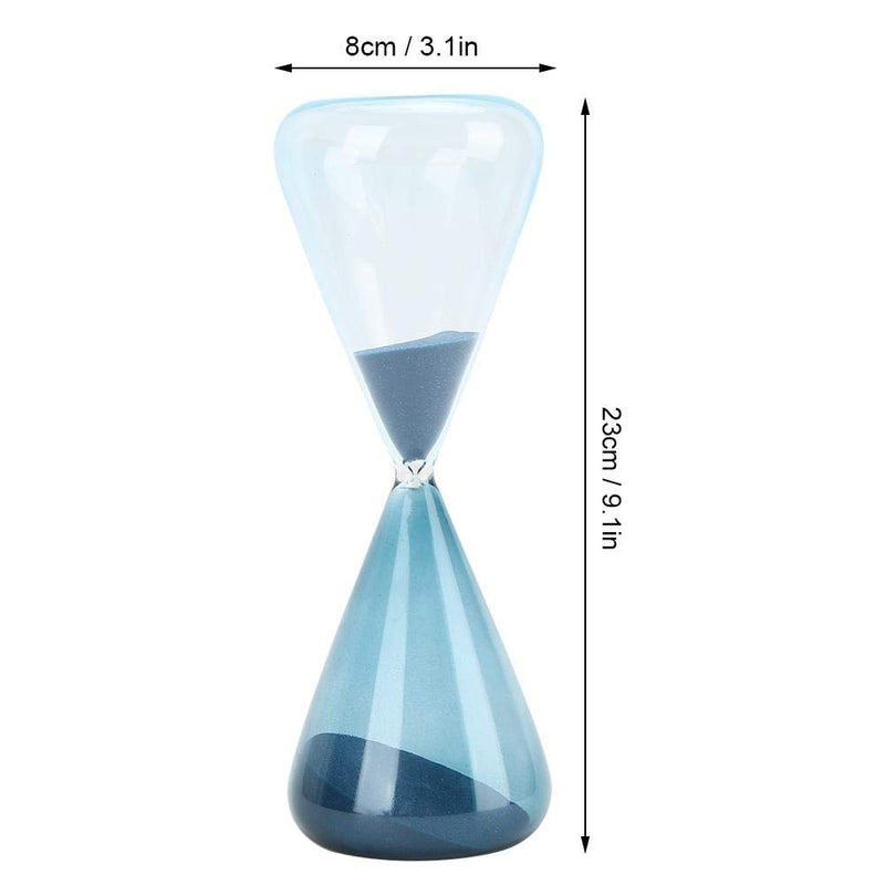 Mumusuki Hourglass Clock Blue Sand Timer, Innovative Cone Shape Unique Sand Clock Timer Glass Birthday Gift Office Kitchen Decor Table Ornament(M) M