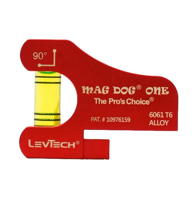 LEVTECH 1-Vial Conduit Bending Level – 90° Magnetic Electrician Tool with 2 Rare Earth Magnets | Replaceable Vial | Compact & Durable Design Mag Dog 1