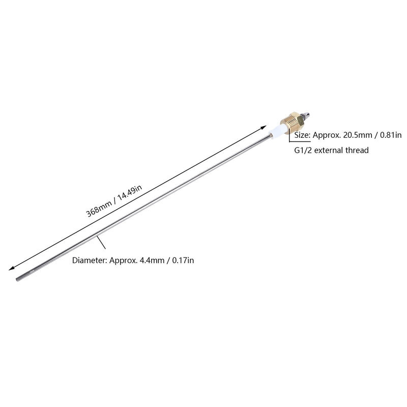 Boiler Water Level Probe Sensor Electrode Rod 1 Pin G1/2 Brass PTFE Stainless Steel Sturdy Boiler Sensor Replacement