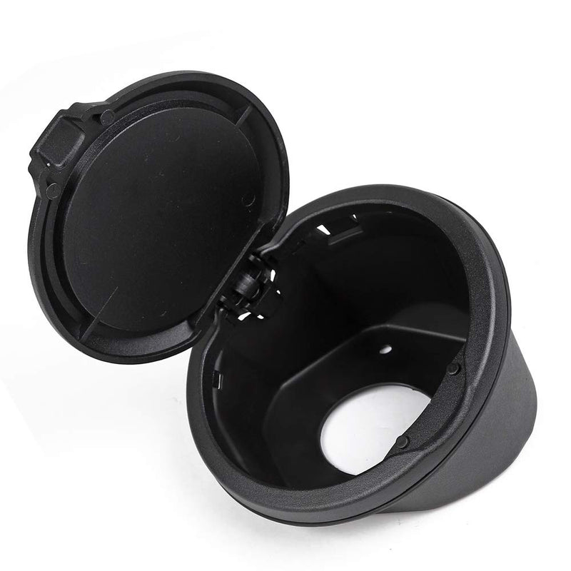 Savadicar Gas Cap Cover, Fuel Tank Door Compatible with 2018-2025 Jeep Wrangler JL JLU 4xe 2/4 Door, ABS + Aluminum Alloy Construction, Exterior Accessories, Black JL-Black
