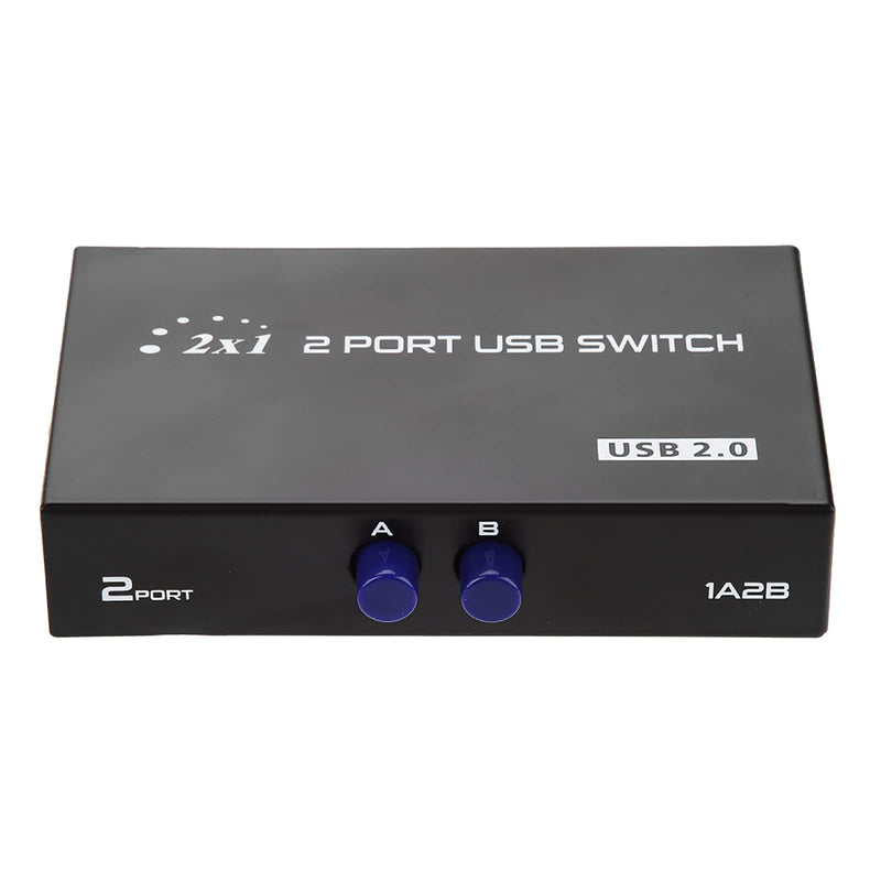 USB Sharing Switch, fosa Sharing Switch Selector 2/4 Port USB 2.0 Manual Sharing Switch Switcher Box Switcher Adapter Hub for PC, Printer, Scanner, Mouse, Keyboard(2 Port)
