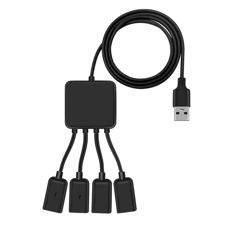 Octopus USB 2.0 Hub, 4-Port Splitter with 2.6ft /80CM Cable Length. Compatible with Windows PC, Mac, Printers, and Mobile HDDs. Perfect for Laptops