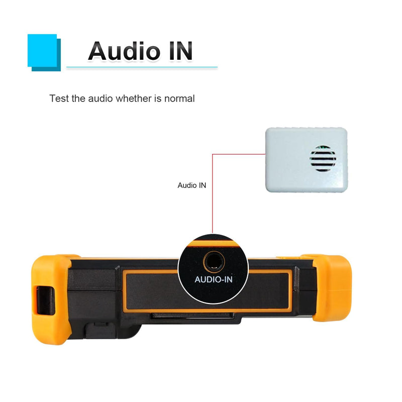 EVERSECU 4.3 Inch CVI TVI AHD CCTV Camera Tester Monitor - 8MP HD Auto Recognition, DC12V Power Output, 5200mAh Battery - Supports PAL/NTSC, Coaxial PTZ Control, Media Player & Audio Test HD-2900