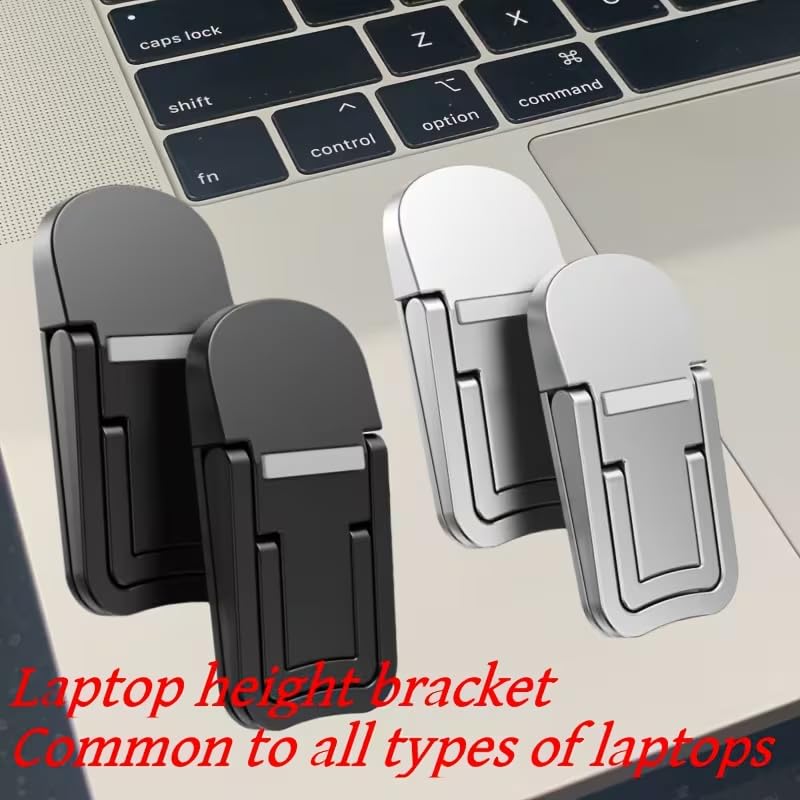 Laptop Stand Two Speed Adjustable Foldable Portable Elevated Compact Computer Riser for Home Office Travel Improves Airflow, 2pcs