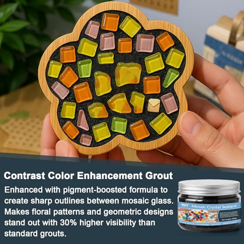 Mosaic Grout for Crafts, 200g Black Quick-Dry Crystal Tile Grout