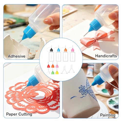 4 Pack Precision Tip Applicator Bottle, Glue Bottles with Fine Tips