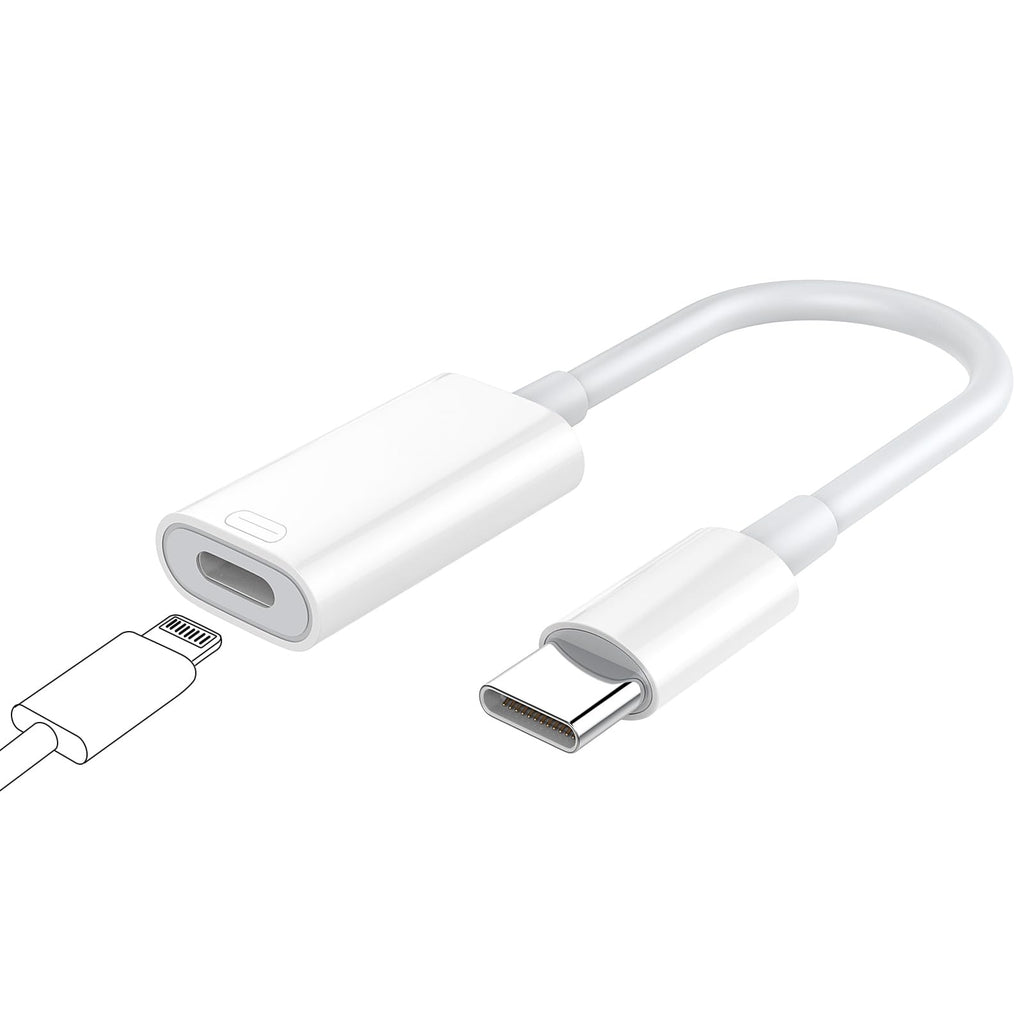 TiMOVO Lightning to USB C Adapter for iPhone 15 Pro Max/15 Pro/15 Plus, Type C Charger Connector Cable Support 35W Fast Charging & Data Transfer, Lightning Converter for iPad Not for Audio OTG 1 pack