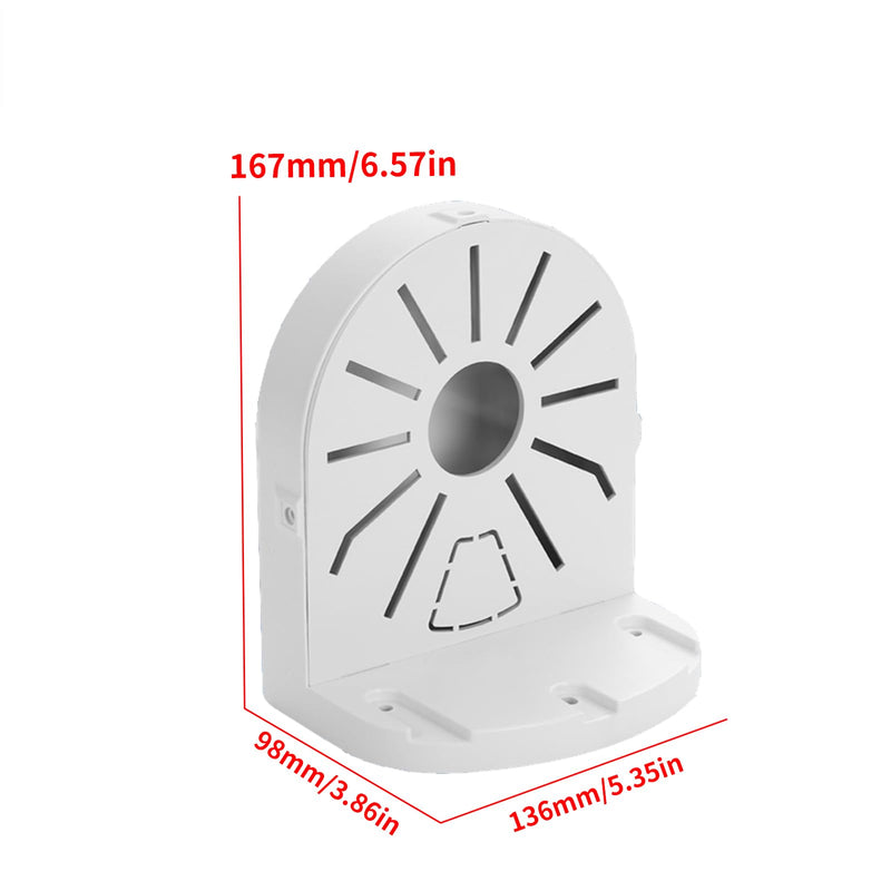 Indoor Outdoor Camera Bracket ABS Plastic Wall Mount L-Shaped Bracket for Security Dome IP Camera Mounting, Junction Box Cable Management (4.5in-SL-4PACK) 4.5in-SL-4PACK
