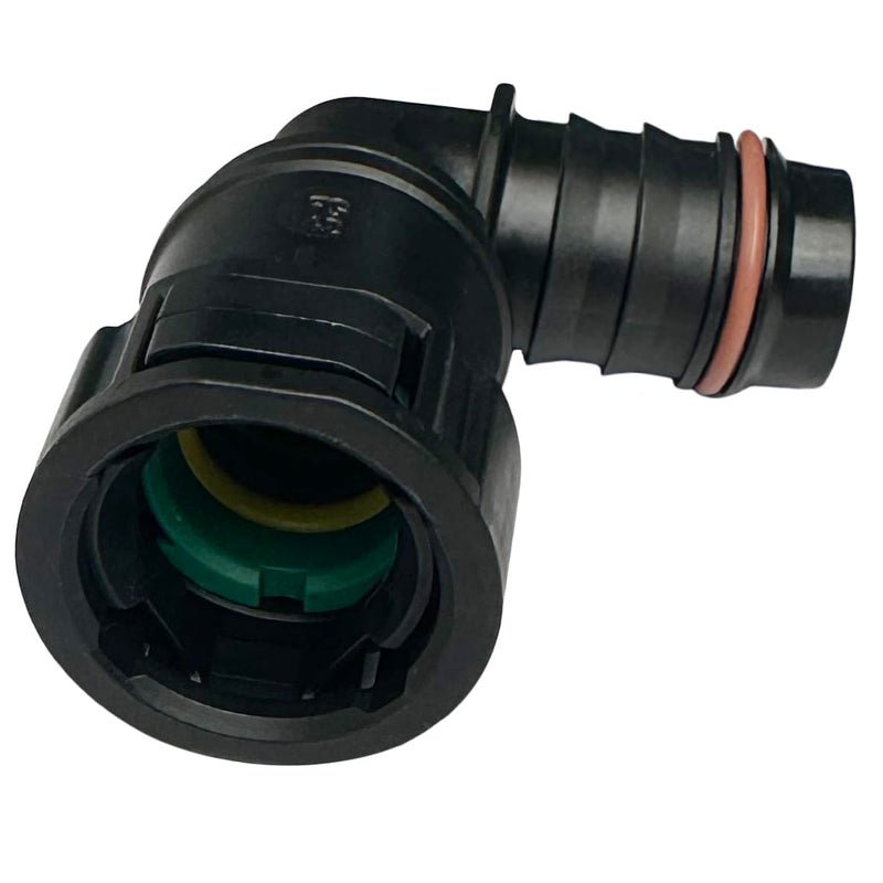 Fuel Line Quick Connector 5/8 Bundy Female to Barb 90 Degree for 5/8 Steel to 9/16 ID Nylon Tubing 5/8" to 9/16"