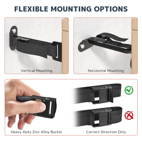 PUTORSEN Anti Tip Furniture Anchors, Heavy Duty Wall Safety Kit 4 sets