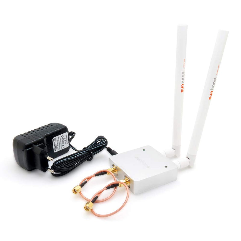 Dual Antenna WiFi Signal Booster 1000mW 2.4 GHz 2T2R / 300Mbps WiFi Signal Amplifier Repeater Extender SH24Gi1000-D2 for Routers, IP Camera, UAV, IP Cameras, RC Equipment