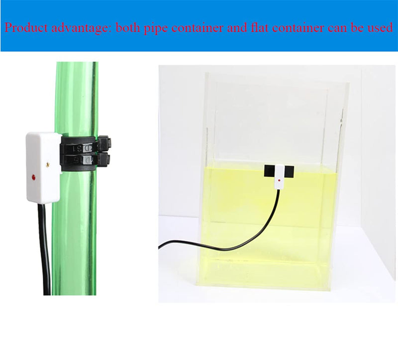 Taidacent Non Contact Liquid Level Sensor Contactless Water Level Sensor Externally Attached Pipe Water Float Switch NPN Output Capacitive