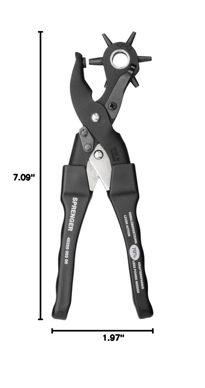 Leather Hole Punch - Made in Germany - Handheld Professional Tool for Leather Products Herm Sprenger