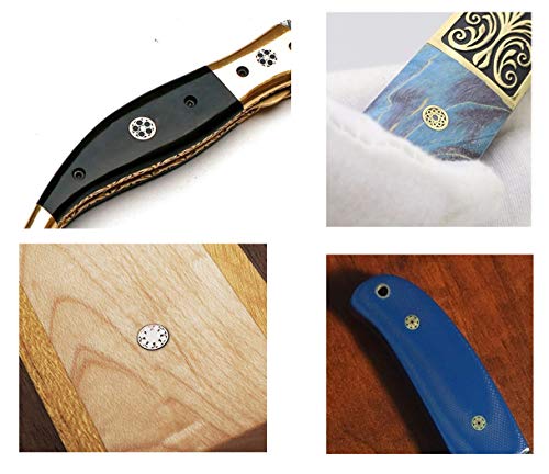 6mm Diameter Knife Mosaic Pins,Knives Brass Stainless Steel Handle Pin 10 Centimeters