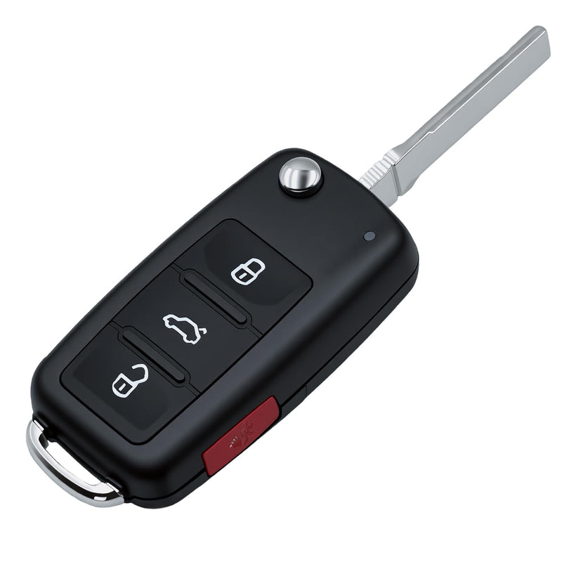 Key Fob Fit for Volkswagen Beetle 2012-2016 VW CC Eos Golf GTI Jetta Passat | Fits for VW Tiguan Touareg 2011 2012 2013 2014 2015 2016 Car Keyless Entry Remote Control NBG010180T 315 MHz