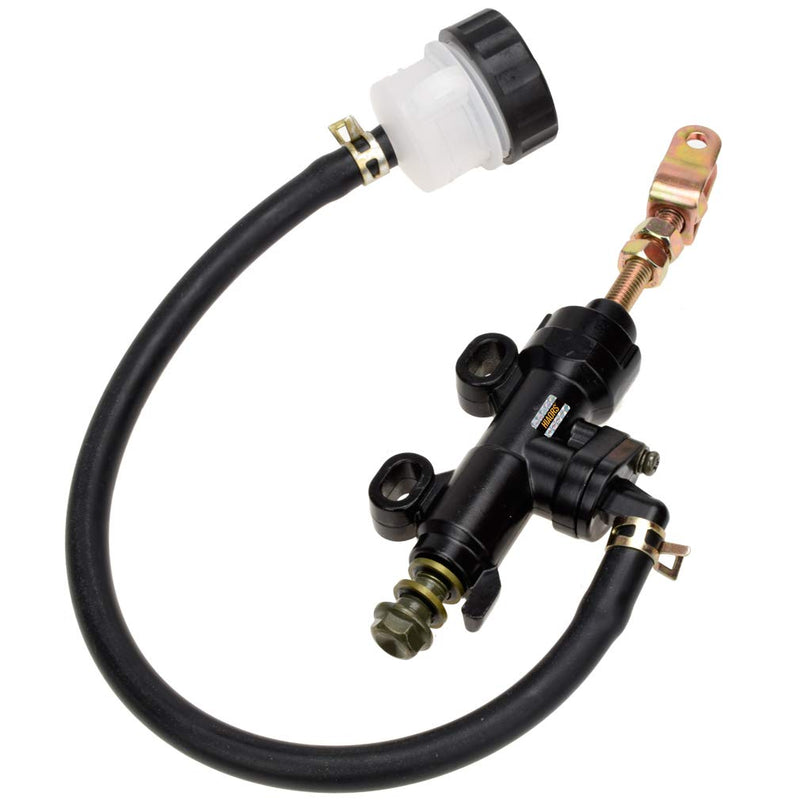 HIAORS Rear Brake Master Cylinder Reservoir Replacement for Yerf Dog GX150 150cc 3206 4206 3209 Coleman KT196 Go Kart ATC-250R Chinese 70cc 90cc 110cc 125cc Quad 4 Wheeler Pit Dirt Bike Parts Black
