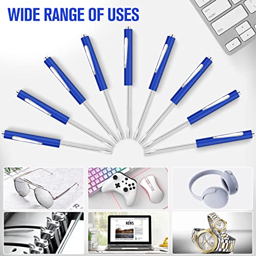 Minatee 30 Pcs Pocket Screwdriver Mini Tops and Pocket Clips, Blue