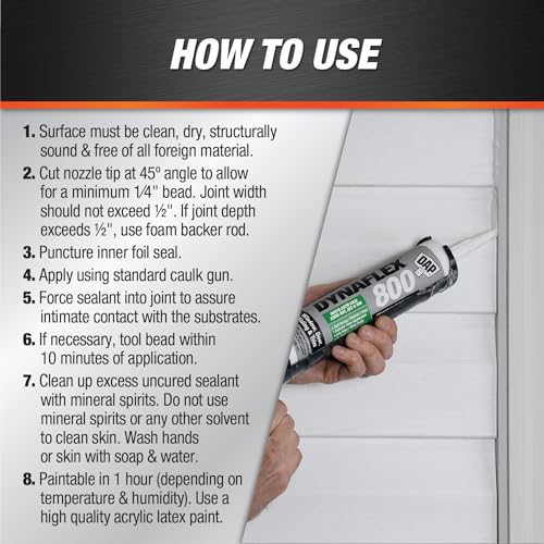 DAP Dynaflex 800 Advanced All Weather Sealant, Beige, 10.1 Oz (7079880830)