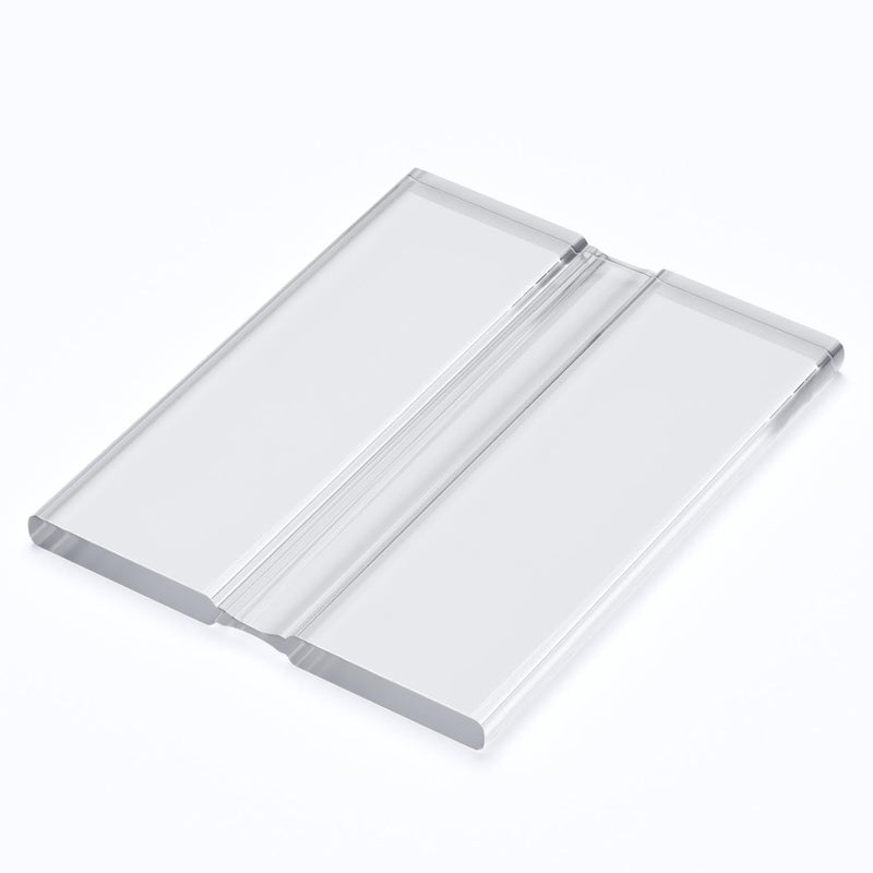 5 x 50mm, 2", low profile flex hinges, flexible living hinges, Transparent, Continuous Acrylic Piano Hinges,