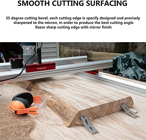 SpeTool CNC Spoilborad Surfaing Router Bit 1" Cutting Diameter 2+2 Flute with 1/4" Shank Router Planning Dado Cleaning Planer Bit 1 inch carbide insert bit