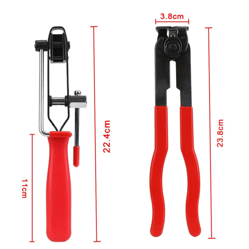 Clamp Pliers with CV Boot Clamps Kit, Ear Boot Tie Pliers,Stainless Steel Universal Adjustable AXLE CV Joint Boot Crimp Clamp Kit,Hose Axle Plier CV Clamp Tool CV Joint Banding Tools