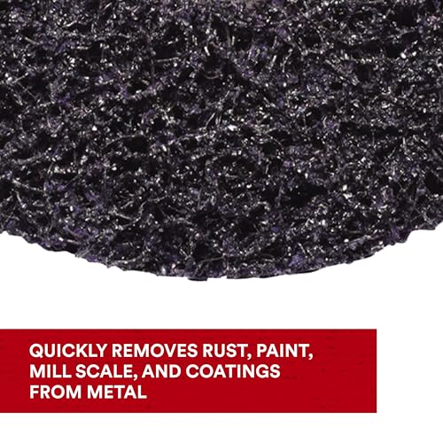 3M Scotch-Brite Clean and Strip XT Pro Disc, XO-DC, SiC Extra Coarse, T27, 4-1/2 in x 5/8"-11, Silicon Carbide Cuts Aggressively and Leaves a Fine Finish, Resists Loading, Purple