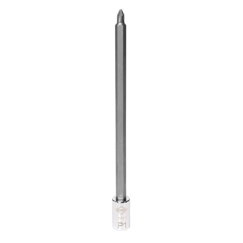 Mayhew Tools 16041 Phillips Insert Socket Bit Set, Chrome, 7-Piece Long-Length