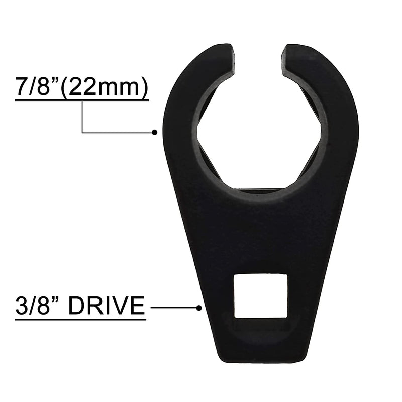1 Pcs Offset Oxygen Sensor Socket 3/8-Inch Drive by 7/8-Inch 22mm Wire Gate Accesses Sensor from Side, Preventing Damage to Wires, Universal for Most Models of Cars Oxygen Sensor Offset Puller 1 pcs