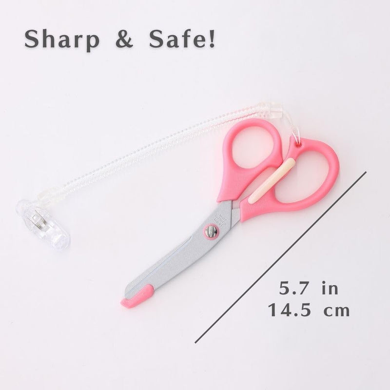 Medical Scissors, Nurse Scissors, Bandage Shears, Fluorine Coating Stainless Steel Blade 5.7 inch (14.5 cm), Pink Plastic Handle