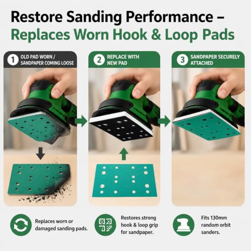 5 Pack 489252 Sanding Pad for Festool RTS 400 with Sandpaper