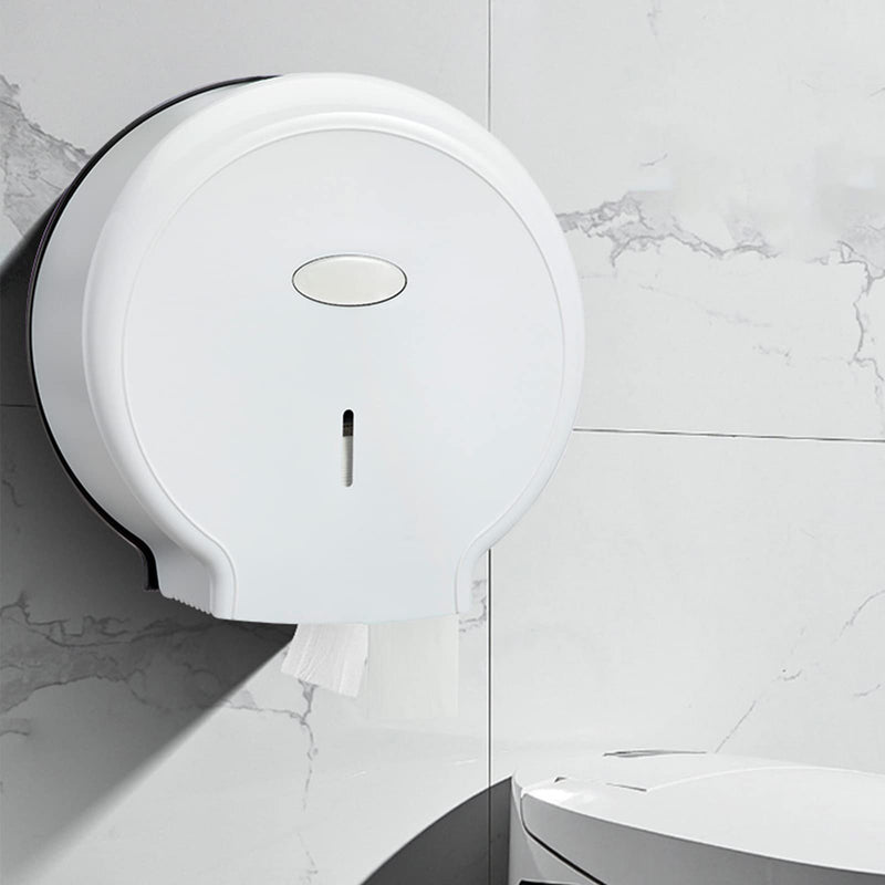 LIZEALUCKY Jumbo Commercial Toilet Paper Dispenser, 11.0 Inch ABS Wall Mount Toilet Roll Holder, Toilet Paper Dispenser(White) White