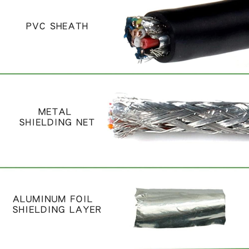 Willwewon 10Ft 3m 26AWG DB25 Female RS232 25 Pin Serial Extension Cable RS232 D-SUB DB25 Serial to 25 Bare Wire Breakout Board Connector