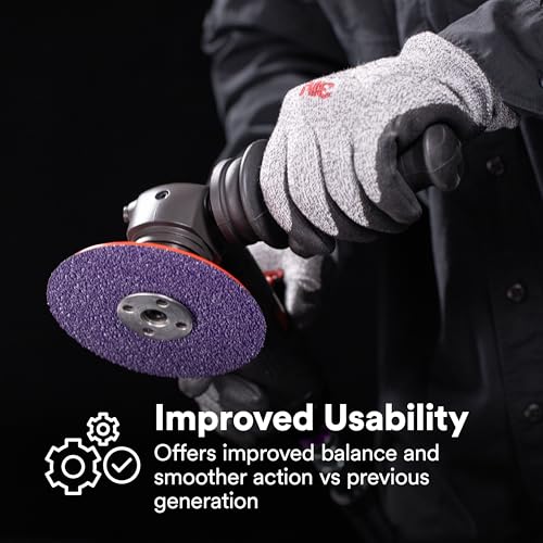 3M Cubitron 3 Abrasive Fibre Disc 33505, 80+, 5 in x 7/8 in, Precision Shaped Ceramic Grain, High Cut Rate, Long Life Abrasive Disc for Metal Finishing, Weld Removal, and Paint Stripping, Pack of 5 80+